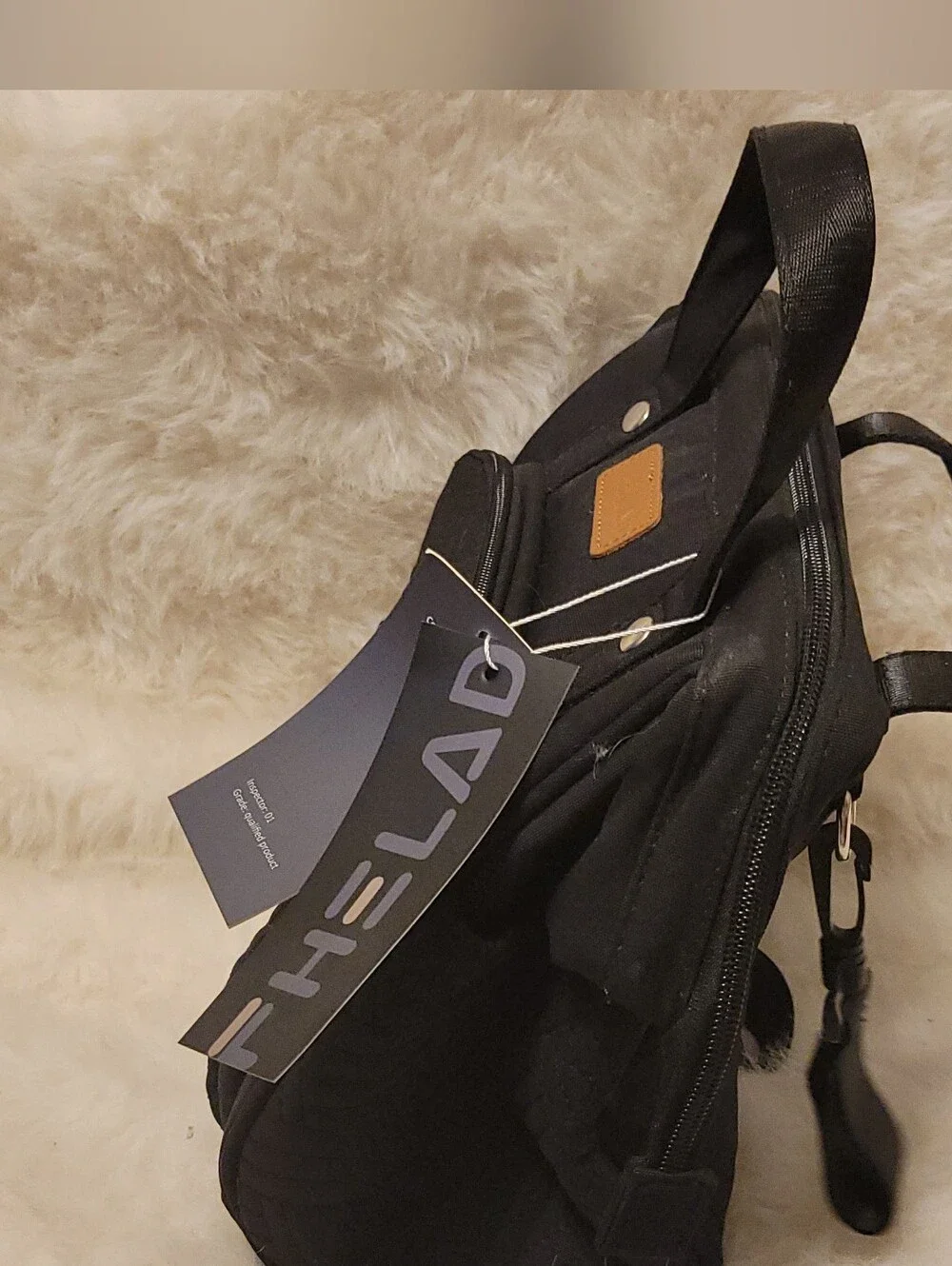 Black Small Diaper Bag Backpack
